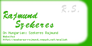 rajmund szekeres business card